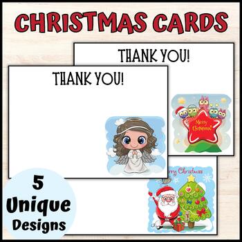 Preview of Christmas / Winter Holidays Thank You Notes From Teacher to Student - Freebie