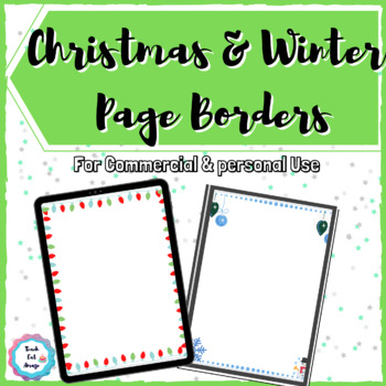 Christmas & Winter Letter-sized border templates for Commercial ...