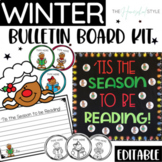 Christmas Winter Reading Bulletin Board and Editable Ginge