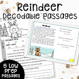Winter Reindeer Decodable Reading Passages Fluency & Compr