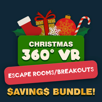 Preview of Christmas/Winter Themed 360 Digital Escape Room/Breakout Bundle