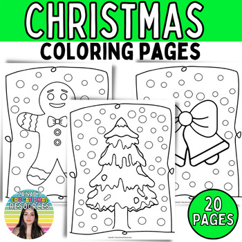 Christmas Winter Holiday Themed Coloring Book December Printables