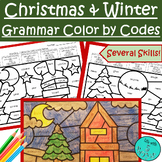 3rd Grade Christmas/Winter Grammar Parts of Speech Color b