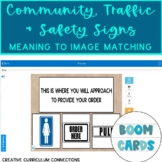 Community, Safety & Traffic Signs Vocab Meaning to Image M