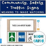 Community, Safety & Traffic Signs Vocab Meaning to Image M