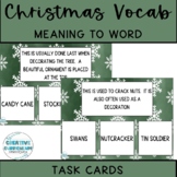 Christmas & Winter Themed Vocabulary Meaning to Word Match