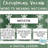 Christmas & Winter Themed Vocabulary Word To Meaning Match