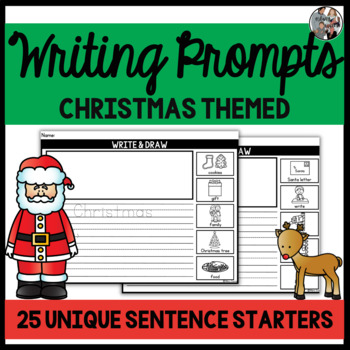 Christmas & Winter Themed Writing Prompts with Sentence Starters