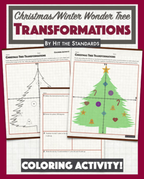 Preview of Winter Math Wonder Tree Transformations Coloring Winter Activity.