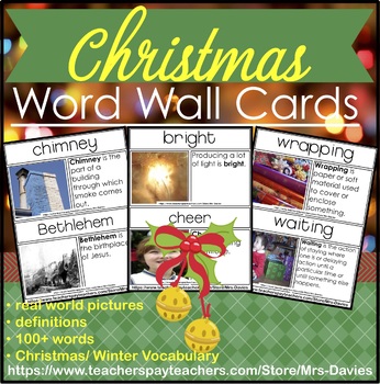 Preview of Christmas Winter Word Wall Real World Pictures Photographs