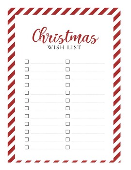 Preview of Christmas Wish List - Letter to Santa