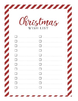 Christmas Wish List - Letter to Santa by PreK Printables Shop | TPT