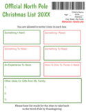 Christmas Wish List Template - Editable