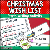 Christmas Wish List Writing Activity with Word Cards, Pres