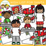Christmas Wish List for Santa Clip Art
