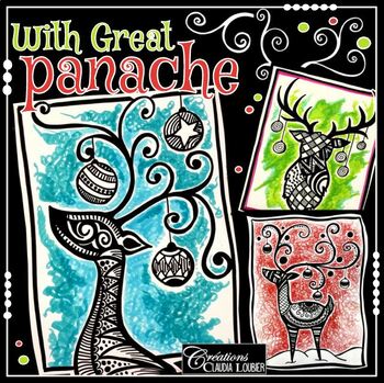 Preview of Christmas activities : With Great Panache -  Art Lesson Plan - Craft