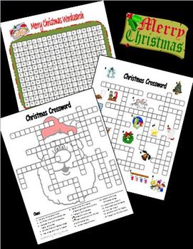 Christmas Word Activity Fun Pack (wordsearch crossword word scramble ...