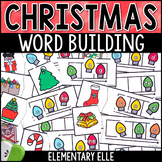 Christmas Word Building Puzzle | Phonics Center Task Cards