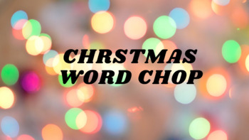 Preview of Christmas Word Chop