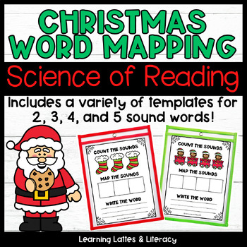 Preview of Word Mapping Mats Orthographic Sound Mapping SOR Christmas Centers Elkonin Boxes