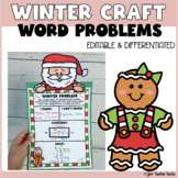 Christmas Word Problem December Craft, Math Story Problem 