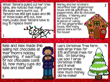 Christmas Math Task Cards by Schoolhouse Diva | Teachers Pay Teachers
