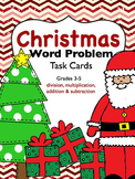 Christmas Word Problem Task Cards