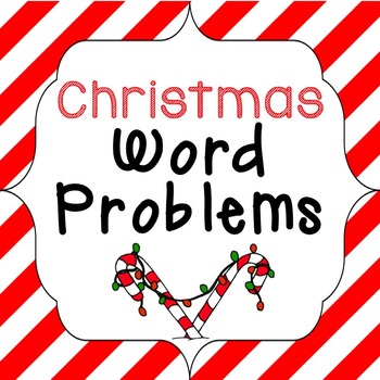 Preview of Christmas Math Word Problems FREE