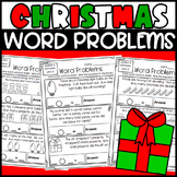 Christmas Word Problem Worksheets: Within 10 & 20-- With a