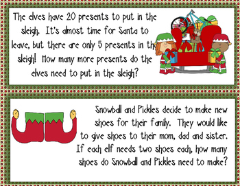 Christmas Word Problems By My Primary Designs 