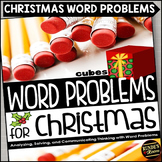 Christmas Math Word Problem Worksheets Problem Solving Activity