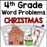 Christmas Word Problems Math Practice 4th Grade Common Core