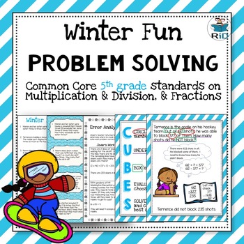 Preview of Winter Word Problems: 5th Grade