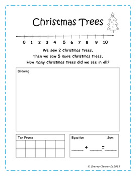 Christmas Word Problems | Addition | December by Sherry Clements