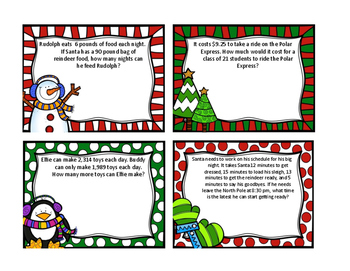 Christmas Word Problems with Answer Key by Brandi McLeroy | TpT