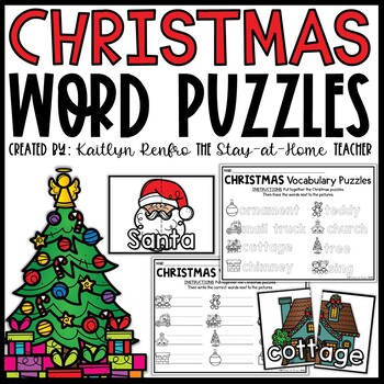 Christmas Word Puzzles by The Stay at Home Teacher - Kaitlyn Renfro
