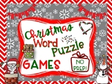 Christmas Word Puzzle Games-NO PREP-15 Puzzles to Keep Kid