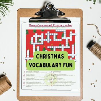 Christmas Word Puzzles Vocabulary Activity by Ivybee Speech  TPT