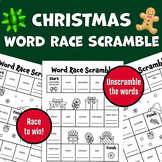 Christmas Word Race Scramble | Xmas Scramble | Word Game |