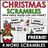 Christmas Word Scramble Freebie! How many words can you make?