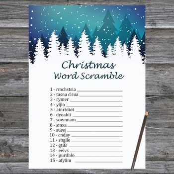 Christmas Word Scramble Game Printable,Christmas Landscape Christmas ...