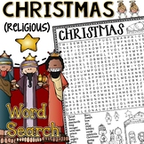 Christmas Nativity Word Search Puzzle Religious Christmas 