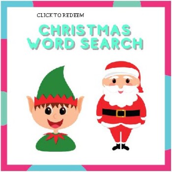 Preview of Christmas Word Search Boom card Activity