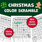 Christmas Word Search Coloring Pages | Word Scramble | Uns