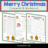 Christmas Crossword&Word Search|Gingerbread|Christmas Acti