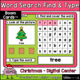 Christmas Word Search Find & Type - Boom Cards - Distance 