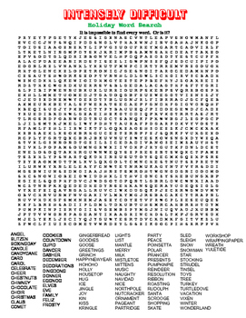 Preview of Christmas Word Search: GIANT Edition to Keep 'em Busy!