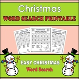 Christmas Word Search Printable - Easy Christmas Word Search