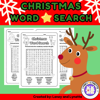 Christmas Word Search Puzzle Worksheet Activities with Answer | TPT