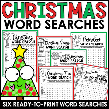 Christmas Word Search Puzzles | Christmas Activities | TPT